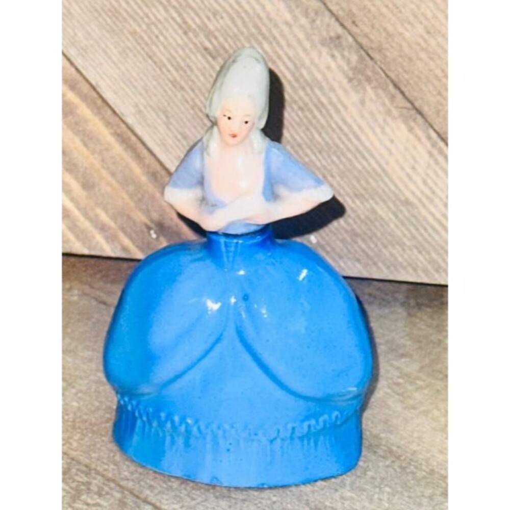 Vintage Figural Lady Perfume Bottle Marie Antoinette #7738 Germany Blue